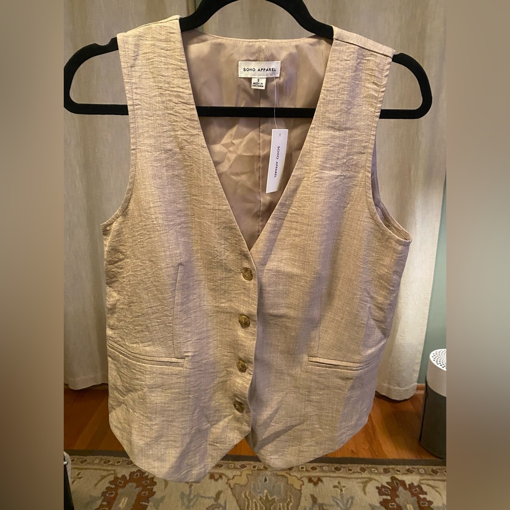 Soho Apparel Tan Vest